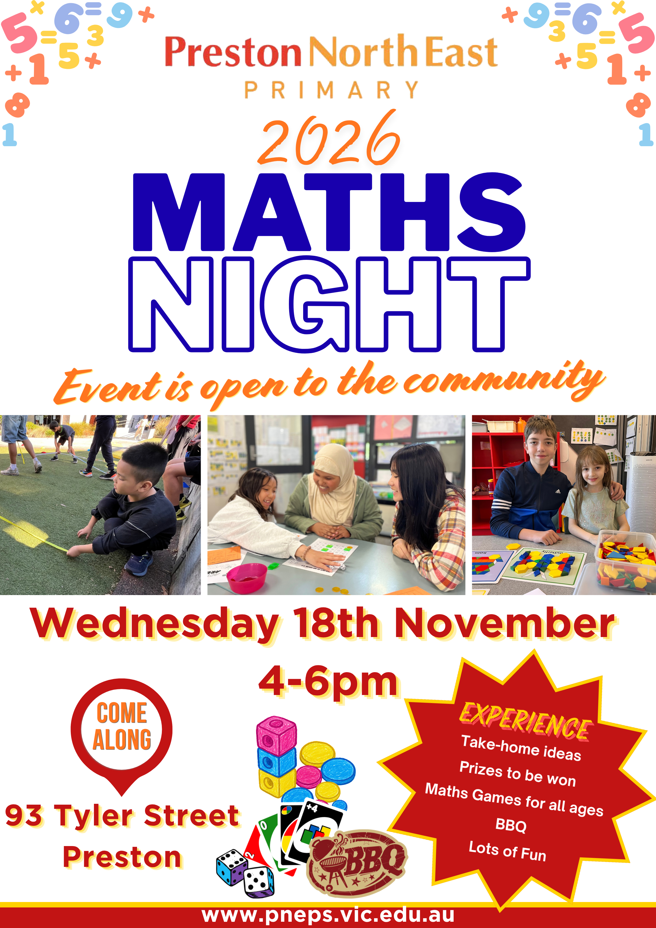 2026 Maths Night flyer